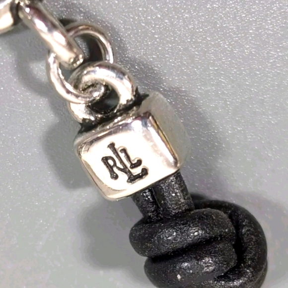 LAUREN RALPH LAUREN Boho/Tribal Bracelet of Leather, Orange and Green Stones 6.5 - Picture 7 of 7